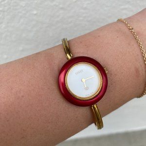 Gucci Change Bezel 11/12.2 Lady Women Watch 4 Bezel Colors Gold Plated 11 12.2